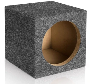 Facmogu 6.5" Gray Carpet Speaker Enclosure, Subwoofer Unloaded Box Facmogu 6.5" Gray Carpet Speaker Enclosure, Subwoofer Unloaded Box