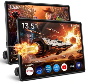 13.5" Android Headrest Monitor Screen Portable Car TV Supports Phone MirrorLink/HDMI in OUT/5G WiFi/Bluetooth/USB Rear Seat Entertainment Video Player 4G Ram+64G ROM 1PC 13.5" Android Headrest Monitor Screen Portable Car TV Supports Phone MirrorLink/HDMI in OUT/5G WiFi/Bluetooth/USB Rear Seat Entertainment Video Player 4G Ram+64G ROM 1PC