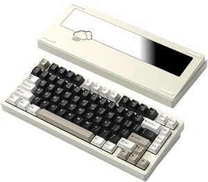 KIBU WOBKEY Rainy75 75% Tri-Mode Mechanical Keyboard, CNC Aluminum Custom Wireless Keyboard, Hot Swappable, VIA Programmable, Violet Switch, RGB Backlit,BT/2.4G/Wired for Mac/Win(Standard White KIBU WOBKEY Rainy75 75% Tri-Mode Mechanical Keyboard, CNC Aluminum Custom Wireless Keyboard, Hot Swappable, VIA Programmable, Violet Switch, RGB Backlit,BT/2.4G/Wired for Mac/Win(Standard White