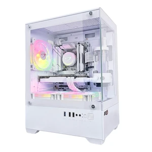 JEMIP Evo X Gaming PC Case, White, Tempered Glass Panels, 3 ARGB Fans Included, Micro-ATX Computer Case, Gaming Chassis JEMIP Evo X Gaming PC Case, White, Tempered Glass Panels, 3 ARGB Fans Included, Micro-ATX Computer Case, Gaming Chassis