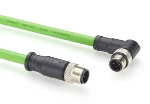 Right Angle M12 D-Coded 4 Pin Male to Male Industrial Ethernet Cable 100Mbps CAT5e Shielded Drag Chain Cable IP67 Waterproof for PROFINET, EtherCAT, PLC, Robot, Automation, Machine Vision (2M/6.6FT) Right Angle M12 D-Coded 4 Pin Male to Male Industrial Ethernet Cable 100Mbps CAT5e Shielded Drag Chain Cable IP67 Waterproof for PROFINET, EtherCAT, PLC, Robot, Automation, Machine Vision (2M/6.6FT)