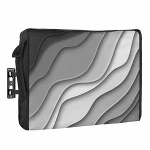 Black Grey Gradient Outdoor TV Cover Waterproof Weatherproof, Abstract Geometric Television Covers for 30 to 32 Inch Modern Ombre Outside TV Screen Protector Shield, 30"W x 19"H x 4.5"D Black Grey Gradient Outdoor TV Cover Waterproof Weatherproof, Abstract Geometric Television Covers for 30 to 32 Inch Modern Ombre Outside TV Screen Protector Shield, 30"W x 19"H x 4.5"D