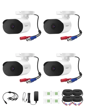 Anlapus 4 Pack 1080P HD-TVI Security Camera with Audio, 2MP CCTV Bullet Cam Anlapus 4 Pack 1080P HD-TVI Security Camera with Audio, 2MP CCTV Bullet Cam