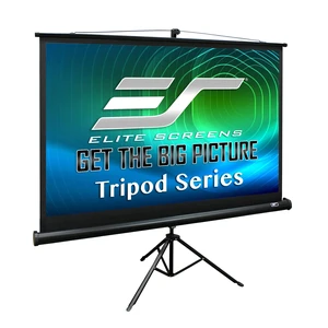 Elite Screens Tripod, 120-Inch 4:3 Portable Projector Screen with Stand MaxWhite 2, 1.1 Gain, Adjustable Indoor Outdoor Pull Up Projection Screen for Home Theater, Office & Classroom, T120UWV1, Black Elite Screens Tripod, 120-Inch 4:3 Portable Projector Screen with Stand MaxWhite 2, 1.1 Gain, Adjustable Indoor Outdoor Pull Up Projection Screen for Home Theater, Office & Classroom, T120UWV1, Black