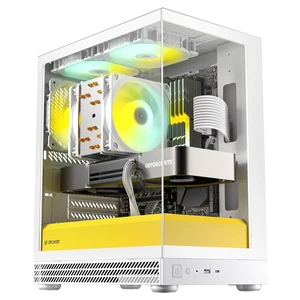 Okinos Aqua UNO Micro ATX Case, No Radiator Support, Max GPU Length 309mm, Quick-Release Panoramic Tempered Glass, 3x120mm ARGB Fan Pre-Installed, Type-C 5Gbps, Two-Tone Limited Edition (White&Yellow) Okinos Aqua UNO Micro ATX Case, No Radiator Support, Max GPU Length 309mm, Quick-Release Panoramic Tempered Glass, 3x120mm ARGB Fan Pre-Installed, Type-C 5Gbps, Two-Tone Limited Edition (White&Yellow)