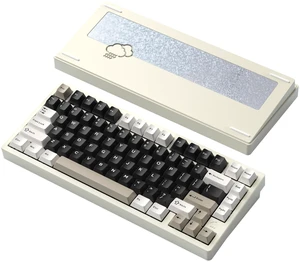 KIBU WOBKEY Rainy75 75% Tri-Mode Mechanical Keyboard, CNC Aluminum Custom Wireless Keyboard, Hot Swappable, VIA Programmable, Cocoa Switch, RGB Backlit,BT/2.4G/Wired for Mac/Win(Pro White) KIBU WOBKEY Rainy75 75% Tri-Mode Mechanical Keyboard, CNC Aluminum Custom Wireless Keyboard, Hot Swappable, VIA Programmable, Cocoa Switch, RGB Backlit,BT/2.4G/Wired for Mac/Win(Pro White)