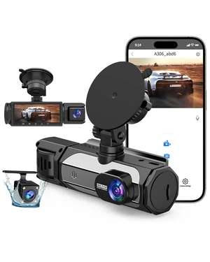 Dash Cam Front and Rear, 1080P Dash Camera for Cars, 3 Channel Car Camera Front Rear and Inside/Back with 32GB Card 5G Wireless WiFi, Loop Recording, Night Vision, HDR, G-Sensor, 24Hr Parking Dash Cam Front and Rear, 1080P Dash Camera for Cars, 3 Channel Car Camera Front Rear and Inside/Back with 32GB Card 5G Wireless WiFi, Loop Recording, Night Vision, HDR, G-Sensor, 24Hr Parking