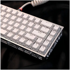 OHY XVX White Shine Through Keycaps, Prism Refraction 130 Keys Double Shot PBT Cherry Profile MX Switch ANSI Mechanical Keyboard Keycap Set OHY XVX White Shine Through Keycaps, Prism Refraction 130 Keys Double Shot PBT Cherry Profile MX Switch ANSI Mechanical Keyboard Keycap Set