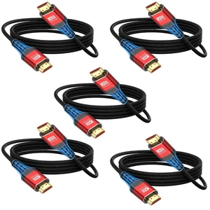 HDMI 2.1 Cable 8FT 5Pack,High Speed Shielded HDMI TV Cord CL3 Rated HDCP2.2 HDMI 2.1 Cable 8FT 5Pack,High Speed Shielded HDMI TV Cord CL3 Rated HDCP2.2
