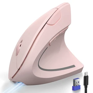 TECKNET Ergonomic Mouse Pink Rechargeable Vertical Wireless Mice Right Hand TECKNET Ergonomic Mouse Pink Rechargeable Vertical Wireless Mice Right Hand