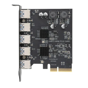 USB 3.2 Gen 2 PCIe Expansion Card, 10Gbps 5 Ports Type A PCIe 4X Adapter Card, PCI Express Expansion Card for ASM3142 Main Control Chip, for 7 10 11 for Linux USB 3.2 Gen 2 PCIe Expansion Card, 10Gbps 5 Ports Type A PCIe 4X Adapter Card, PCI Express Expansion Card for ASM3142 Main Control Chip, for 7 10 11 for Linux