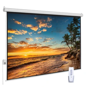 Auto Motorized Projector Screen w/Remote Control, 120 inch 4:3, Silver Auto Motorized Projector Screen w/Remote Control, 120 inch 4:3, Silver