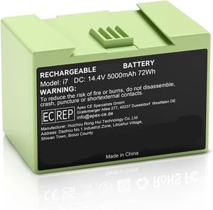 5000mAh i7 Battery Replacement for iRobot Roomba i7 i7+ i3 i4 j7 j7+ e5 e6 i7 7150 7158 i7+ 7550 7558 i8 815020 i8+ 855020 i4 415020 i4+ 455020 i3 3150 i3+3550 j7 J715020 j7+ 755020 e5 5150 e6 6198 5000mAh i7 Battery Replacement for iRobot Roomba i7 i7+ i3 i4 j7 j7+ e5 e6 i7 7150 7158 i7+ 7550 7558 i8 815020 i8+ 855020 i4 415020 i4+ 455020 i3 3150 i3+3550 j7 J715020 j7+ 755020 e5 5150 e6 6198