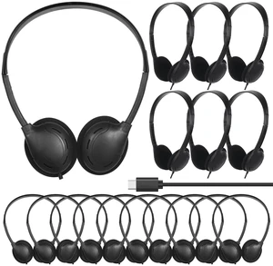 ZXQZYM 10 Pack USB C Headphones Bulk for Classroom Kids, Wired On Ear ZXQZYM 10 Pack USB C Headphones Bulk for Classroom Kids, Wired On Ear