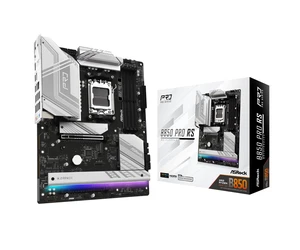 ASRock AMD AM5 B850 Pro RS Motherboard, AMD Ryzen 9000/8000/7000 Series, 4X DDR5 Slots up to 8000MHz, 24-Pin Power Connection, ATX, 21x USB Ports, PCIe 5.0 ASRock AMD AM5 B850 Pro RS Motherboard, AMD Ryzen 9000/8000/7000 Series, 4X DDR5 Slots up to 8000MHz, 24-Pin Power Connection, ATX, 21x USB Ports, PCIe 5.0