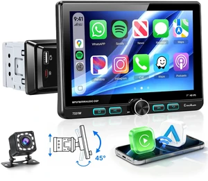 MAHVEC 7''IPS Single Din Car Radio with Knob Keybutton CarPlay Android Auto MAHVEC 7''IPS Single Din Car Radio with Knob Keybutton CarPlay Android Auto