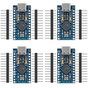 4Pcs Atmega32U4 Type-C Pro Micro 5V 16MHz Module Board Programming USB C Development Board Micro Controller for Arduino IDE 4Pcs Atmega32U4 Type-C Pro Micro 5V 16MHz Module Board Programming USB C Development Board Micro Controller for Arduino IDE