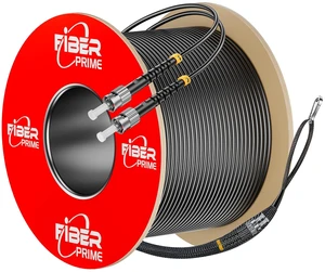 FiberPrime-Outdoor OS2 ST to ST Single Mode Fiber Patch Cable, 300FT/92M FiberPrime-Outdoor OS2 ST to ST Single Mode Fiber Patch Cable, 300FT/92M