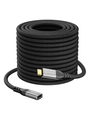 HOTUTUKI Long USB c Extension Cable 33FT, 5Gbps,60W,4K Video Output, Nylon Braided,USB3.0 Type C Extender Cord Male to Female Compatible with,Monitor,SSD HOTUTUKI Long USB c Extension Cable 33FT, 5Gbps,60W,4K Video Output, Nylon Braided,USB3.0 Type C Extender Cord Male to Female Compatible with,Monitor,SSD