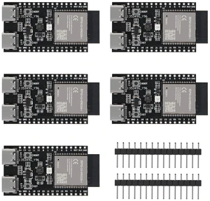 5Pcs ESP32-C6-1 ESP32 C6 ESP32-C6-1-N4 Development Board ESP32-C6-DevKitM-1 Dual Core Type-C Board MCU Module Integrates Complete Wi-Fi and BLE for Internet of Things 5Pcs ESP32-C6-1 ESP32 C6 ESP32-C6-1-N4 Development Board ESP32-C6-DevKitM-1 Dual Core Type-C Board MCU Module Integrates Complete Wi-Fi and BLE for Internet of Things