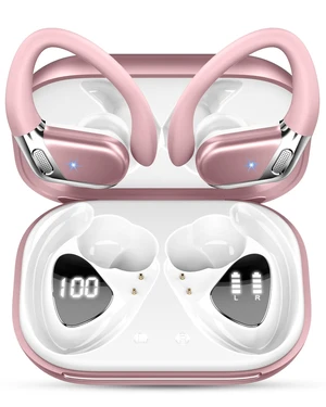 Hupoaf Wireless Earbuds Sport with Earhooks, 2026 Bluetooth 5.4 Headphones with 4 ENC Noise Canceling Mics, 50H Stereo Earphones for Running/Gym/Workout, IP7 Waterproof Over Ear Buds for Androi Hupoaf Wireless Earbuds Sport with Earhooks, 2026 Bluetooth 5.4 Headphones with 4 ENC Noise Canceling Mics, 50H Stereo Earphones for Running/Gym/Workout, IP7 Waterproof Over Ear Buds for Androi