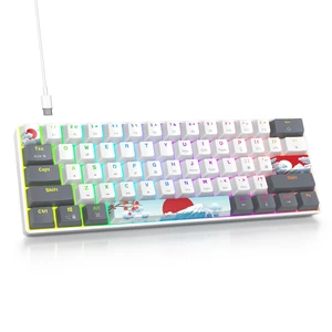 iRoboosta Portable 60% Mechanical Gaming Keyboard White/Grey, RGB Backlit Wired Key Board with Red Switch, Compact 61 Keys Mini Office Keyboards with for Windows Laptop PC (61 White/Red Switch) iRoboosta Portable 60% Mechanical Gaming Keyboard White/Grey, RGB Backlit Wired Key Board with Red Switch, Compact 61 Keys Mini Office Keyboards with for Windows Laptop PC (61 White/Red Switch)