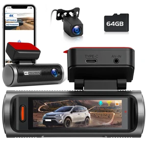 Ohradio 4K Front and Rear Dash Cam, WiFi, 3.19" Screen, 64GB Card Ohradio 4K Front and Rear Dash Cam, WiFi, 3.19" Screen, 64GB Card