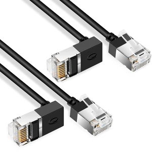 Flexible Gigabit Cat6 Ethernet Cable 270 Upward Angle 30FT 2Pack, UTP Flexible Gigabit Cat6 Ethernet Cable 270 Upward Angle 30FT 2Pack, UTP