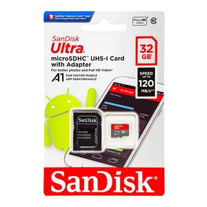 SanDisk 32GB Ultra microSDHC UHS-I Memory Card with Adapter - 98MB/s, C10, U1, Full HD, A1, Micro SD Card - SDSQUAR-032G-GN6MA SanDisk 32GB Ultra microSDHC UHS-I Memory Card with Adapter - 98MB/s, C10, U1, Full HD, A1, Micro SD Card - SDSQUAR-032G-GN6MA
