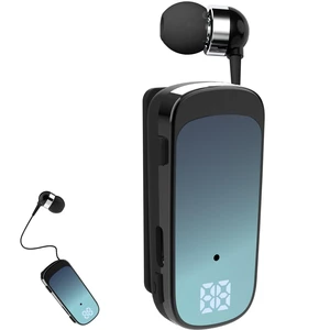FashionLive Retractable Wireless Headset Headphone Stereo Earphone V5.0 Noise Cancelling Mic Clip on Earpiece Comfortable HandsFree Headset 20Hrs Talking Time Sports Business Trucker Driver Ear FashionLive Retractable Wireless Headset Headphone Stereo Earphone V5.0 Noise Cancelling Mic Clip on Earpiece Comfortable HandsFree Headset 20Hrs Talking Time Sports Business Trucker Driver Ear