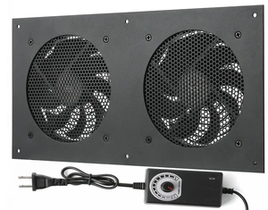 Nalle Quiet Cooling Fan System 12" with 10 Speed Control,Cabinets Fan for Home Theater AV Cabinets Plant House Pet Kennel Greenhouse Cooling- 2 Pack Fan Integration Nalle Quiet Cooling Fan System 12" with 10 Speed Control,Cabinets Fan for Home Theater AV Cabinets Plant House Pet Kennel Greenhouse Cooling- 2 Pack Fan Integration