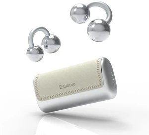 Essonio ES-M91S Ultra Open Ear Clip Earbuds, Bluetooth 6.0 Wireless, Silver Essonio ES-M91S Ultra Open Ear Clip Earbuds, Bluetooth 6.0 Wireless, Silver