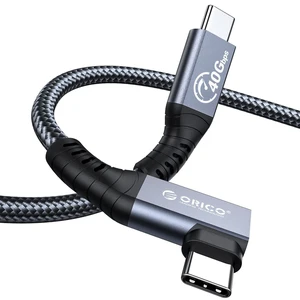 ORICO Cable Compatible with Thunderbolt 4 Right Angle 6.56Ft,40Gbps USB C to USB C Cable, 100W Charging/Diaply 8K@60Hz Compitable with MacBooks iPad Pro, Thunderbolt 4/3 and USB-C Device ORICO Cable Compatible with Thunderbolt 4 Right Angle 6.56Ft,40Gbps USB C to USB C Cable, 100W Charging/Diaply 8K@60Hz Compitable with MacBooks iPad Pro, Thunderbolt 4/3 and USB-C Device