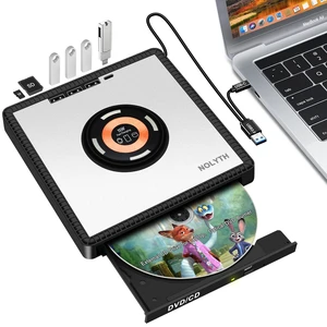 NOLYTH External CD/DVD Drive for Laptop, DVD Burner with Wireless Charger NOLYTH External CD/DVD Drive for Laptop, DVD Burner with Wireless Charger