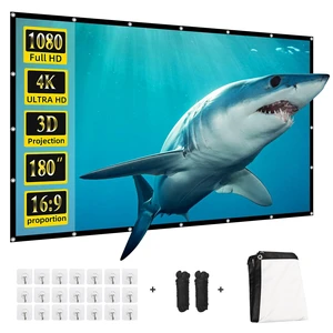 Projector Screen 180 INCH, DUYIKJ Foldable Washable Portable Rear Front Projector Screen 4K Indoor Outdoor 16:9 HD Projection Movies Screen for Backyard Home Theater Office Projector Screen 180 INCH, DUYIKJ Foldable Washable Portable Rear Front Projector Screen 4K Indoor Outdoor 16:9 HD Projection Movies Screen for Backyard Home Theater Office