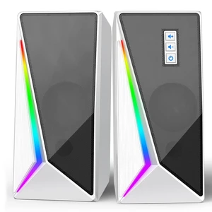 Computer Speakers, USB Powered Stereo Speakers for Desktop PC, RGB Lights Computer Speakers, USB Powered Stereo Speakers for Desktop PC, RGB Lights