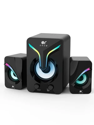 OR O R O W Computer Speakers,Mini PC Speakers with Subwoofer,2.1 Desktop Speaker with RGB Lights,USB Powered, Stereo Sound,Gaming Speakerwith 3.5mm Aux Cable for Monitor/Laptop/Tablet(S212) OR O R O W Computer Speakers,Mini PC Speakers with Subwoofer,2.1 Desktop Speaker with RGB Lights,USB Powered, Stereo Sound,Gaming Speakerwith 3.5mm Aux Cable for Monitor/Laptop/Tablet(S212)