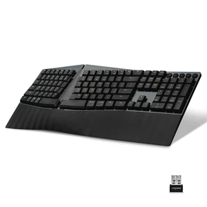 Perixx PERIBOARD-735BL Wireless Ergonomic Mechanical Keyboard - Low-Profile Blue Clicky Switches - Multi-Device Connection - Compatible with Windows and Mac OS X - US English Perixx PERIBOARD-735BL Wireless Ergonomic Mechanical Keyboard - Low-Profile Blue Clicky Switches - Multi-Device Connection - Compatible with Windows and Mac OS X - US English