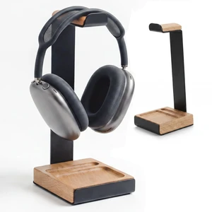 COREMINDED Universal Headphone Stand for Desk, Oak Wood Headset Holder COREMINDED Universal Headphone Stand for Desk, Oak Wood Headset Holder