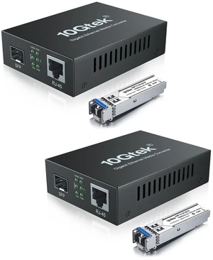 ipolex Gigabit Ethernet Media Converter, SingleMode Dual LC Fiber to Ethernet RJ45 Converter for 10/100/1000Base-Tx to 1000Base-LX, UL Certified, 1310-nm, up to 20-km, Pack of 2 ipolex Gigabit Ethernet Media Converter, SingleMode Dual LC Fiber to Ethernet RJ45 Converter for 10/100/1000Base-Tx to 1000Base-LX, UL Certified, 1310-nm, up to 20-km, Pack of 2