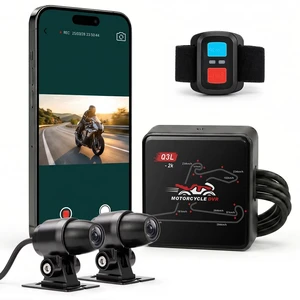 2K Dual Channel Motorcycle Dash Cam with 5GHz WiFi, GPS Track & 2.4G Remote 2K Dual Channel Motorcycle Dash Cam with 5GHz WiFi, GPS Track & 2.4G Remote