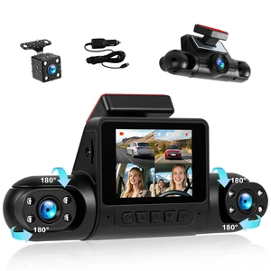 4 Channel Dash Cam 360 View Front Rear Left Right Inside 1080P Dash Camera for Cars with Reverse Assistance Loop Recording Exposure Compensation Easy Installation 4 Channel Dash Cam 360 View Front Rear Left Right Inside 1080P Dash Camera for Cars with Reverse Assistance Loop Recording Exposure Compensation Easy Installation