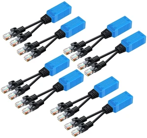 TNP RJ45 Ethernet Cable Combiner/Splitter Kit (4 Pair) - 2 Male to 1 Female POE Data Adapter LAN Ethernet Network Extender Y Splitter Cat5 Cat5e Cat6 UPOE Cable for Surveillance Security Monitoring TNP RJ45 Ethernet Cable Combiner/Splitter Kit (4 Pair) - 2 Male to 1 Female POE Data Adapter LAN Ethernet Network Extender Y Splitter Cat5 Cat5e Cat6 UPOE Cable for Surveillance Security Monitoring
