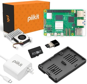 PiiKit Starter Kit for Raspberry Pi 5 2 GB - Server Edition ^^ 32 GB MicroSD Card ^^ 27 W Power Supply ^^ Active Cooler ^^ Silicone Bumper PiiKit Starter Kit for Raspberry Pi 5 2 GB - Server Edition ^^ 32 GB MicroSD Card ^^ 27 W Power Supply ^^ Active Cooler ^^ Silicone Bumper