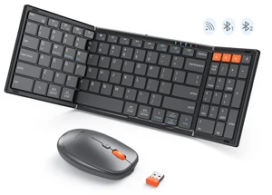 MEETION Foldable Keyboard and Mouse Combo, Bluetooth Portable Set MEETION Foldable Keyboard and Mouse Combo, Bluetooth Portable Set