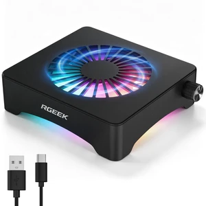 Quiet USB Computer Fan, RGB Mini PC Cooling Fan Base, with Speed Controller Quiet USB Computer Fan, RGB Mini PC Cooling Fan Base, with Speed Controller