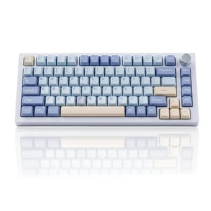LAGWKX 75% Wired Gaming Mechanical Keyboard with Volume Knob, Gasket Mount Hot Swappable Keyboard, Pre-lubed Linear Switch, RGB Backlit, PBT Keycaps (White) LAGWKX 75% Wired Gaming Mechanical Keyboard with Volume Knob, Gasket Mount Hot Swappable Keyboard, Pre-lubed Linear Switch, RGB Backlit, PBT Keycaps (White)
