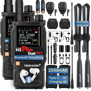 TIDRADIO TD-H3 Plus Ham Radio Handheld, Bluetooth-Headphone-connectable, Web Upgrade, APP PC Wireless Programming, 8-Band Long Range Walkie Talkies NOAA Weather Two-Way Radio TIDRADIO TD-H3 Plus Ham Radio Handheld, Bluetooth-Headphone-connectable, Web Upgrade, APP PC Wireless Programming, 8-Band Long Range Walkie Talkies NOAA Weather Two-Way Radio