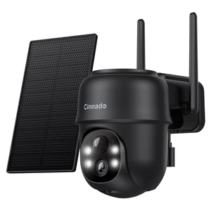 Cinnado 2K Wireless Cameras for Home Security Solar Powered Black B6 1Pack Cinnado 2K Wireless Cameras for Home Security Solar Powered Black B6 1Pack