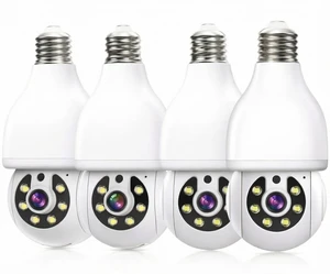 NoahTec 2K Lightbulb Security Camera 5G&2.4G WiFi Security Cameras Wireless Outdoor Indoor,360Bulb Cameras for Home Security Outside Indoor,Motion Detection,Color Night Vision 4 Packs NoahTec 2K Lightbulb Security Camera 5G&2.4G WiFi Security Cameras Wireless Outdoor Indoor,360Bulb Cameras for Home Security Outside Indoor,Motion Detection,Color Night Vision 4 Packs